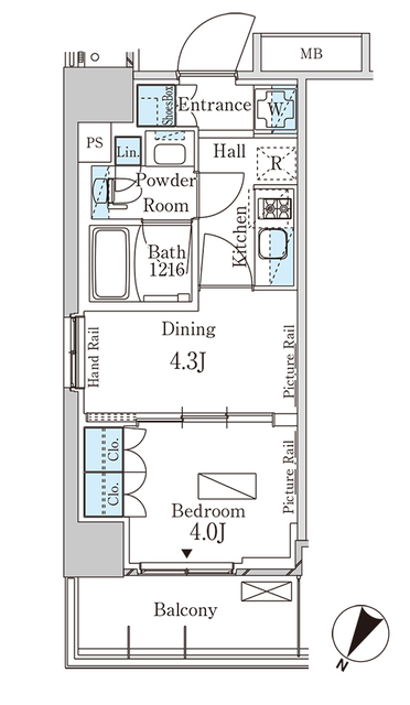パークアクシス横濱大通り公園の間取り