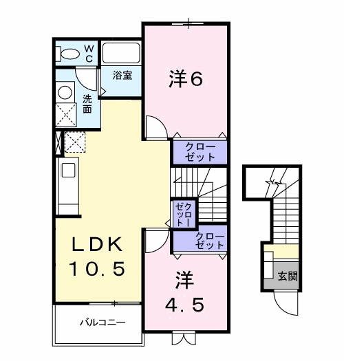 レディアント高上の間取り