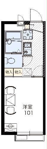 レオパレスパノラマハイツ八幡山の間取り