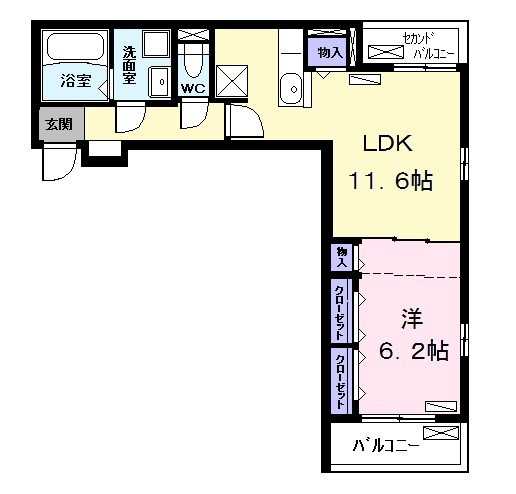 イル・パラディーゾ Ⅱの間取り