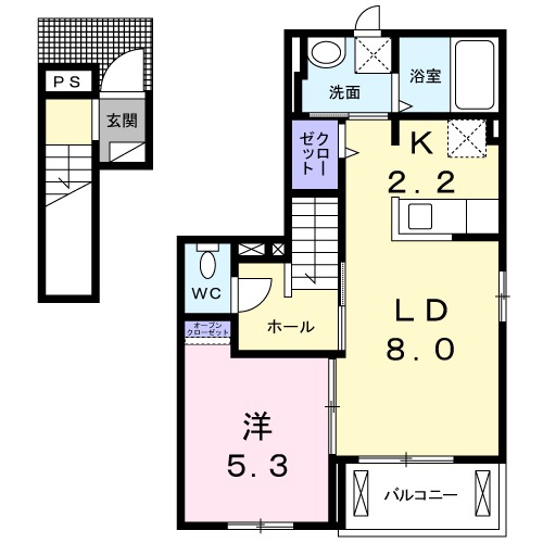 リバーサイド川崎大師 Ⅵの間取り
