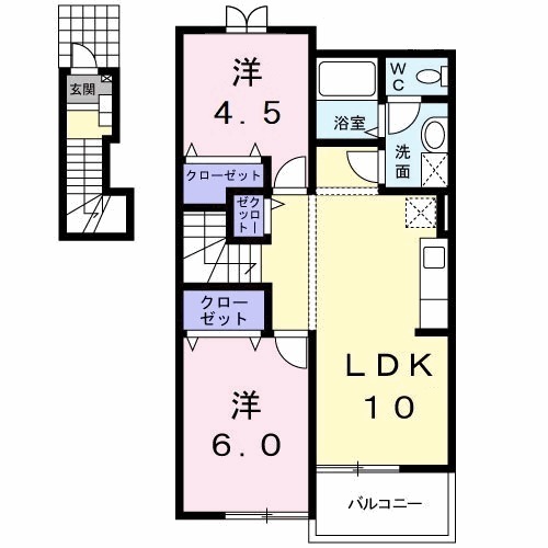 ラモードパレ・ハシバの間取り