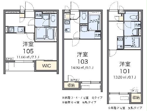 クレイノ稲荷下の間取り