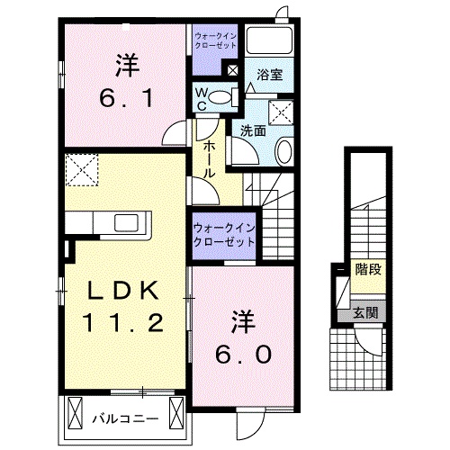 ラデュレⅡの間取り