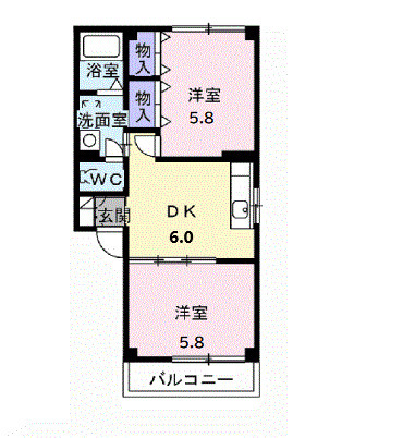 レインボ- ビレッジⅡの間取り
