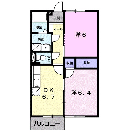 エスポワール石渡Ⅱの間取り