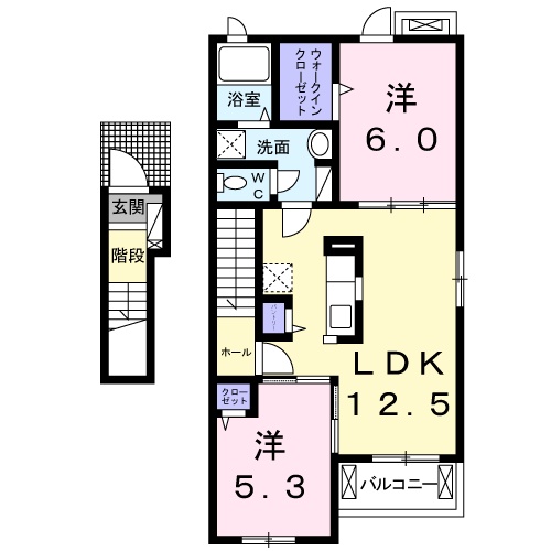 コリーヌ.アンジュⅡの間取り