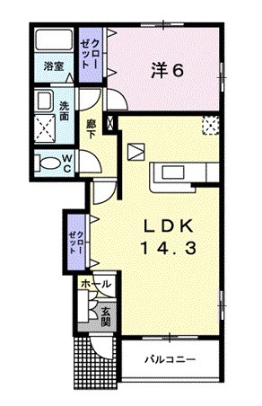 グランデヒサノBの間取り
