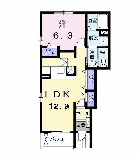 アヴニールⅩⅢの間取り