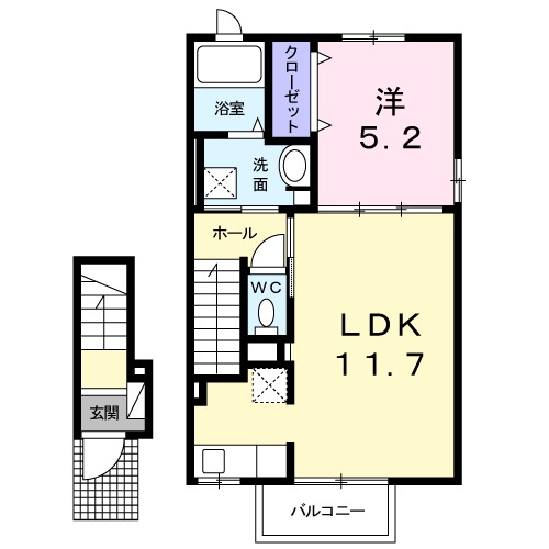 クラージュの間取り