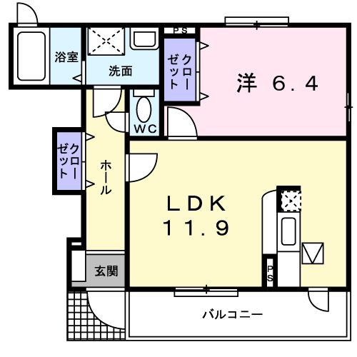 コンフォート緑岡Aの間取り