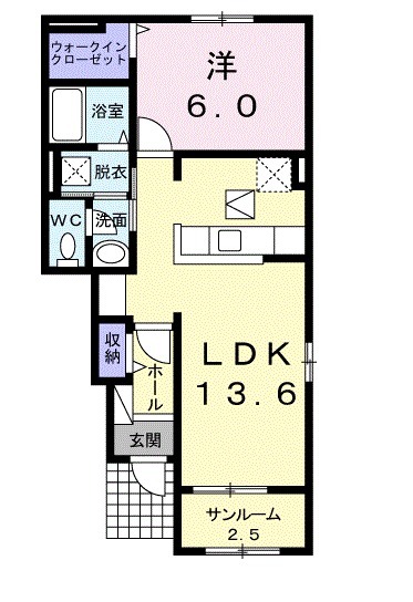 ラ メール デ ゼトワールⅡの間取り