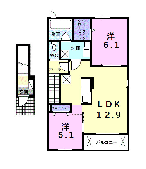 カーサルピナスAの間取り