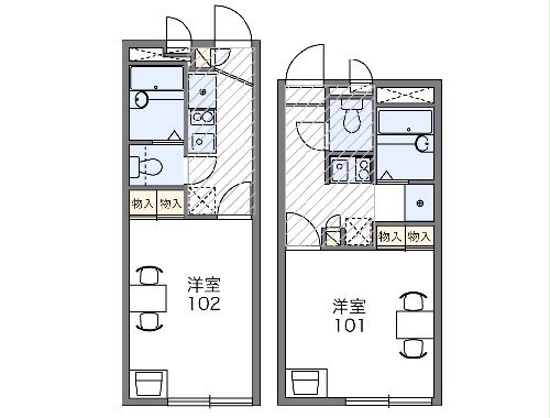 レオパレスサニーホームズ Ⅱの間取り