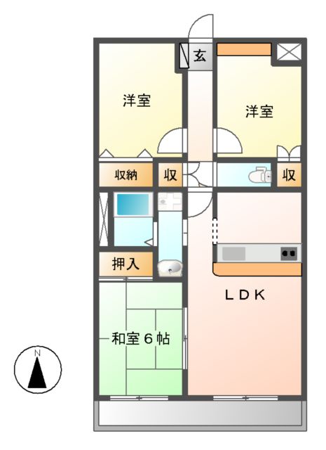 ヴィンテージ水戸の間取り