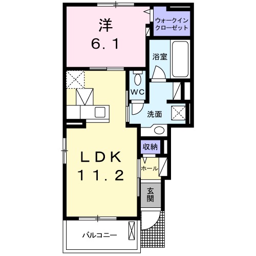 サンブリーゼ　Ⅵの間取り