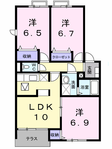 ファミールカワダの間取り