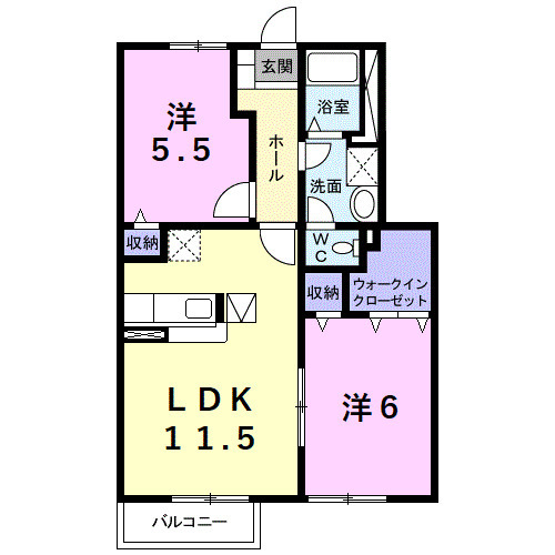 ピュ-ルエタンⅠの間取り
