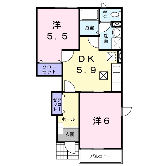 ソレイユⅠの間取り