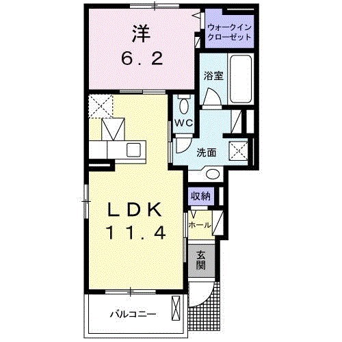 グラース Ⅱの間取り