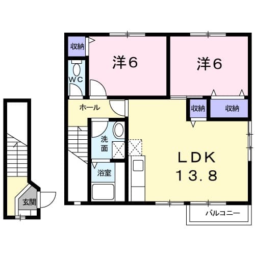 ヴィラ アンソレイユの間取り