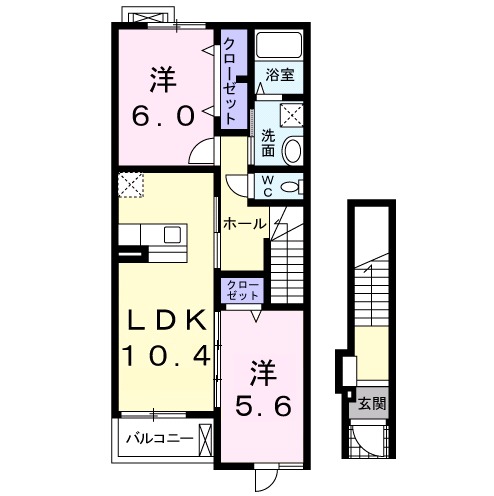 メリディオ Bの間取り