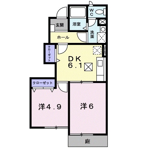 サニーヴィラＢ３の間取り