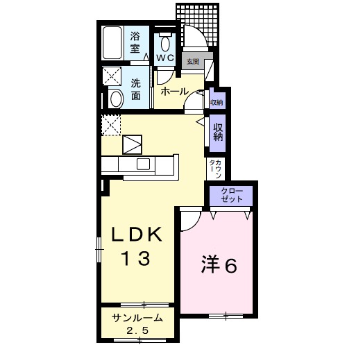 アリエル・ヴィオラ Aの間取り