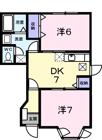 ＣＲＥＳＴＡＬＬ　ＫＡＳＩＷＡ・01040号室の間取り
