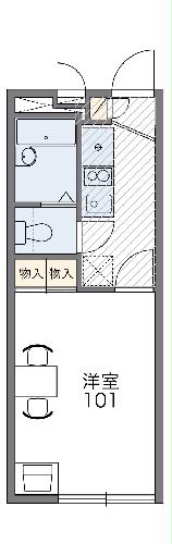 レオパレスクレセント本郷Ⅲの間取り