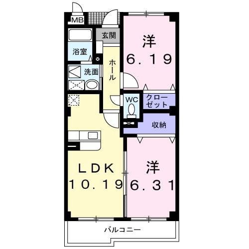 ヴェルデ欅の間取り