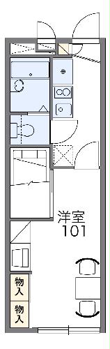 レオパレス昴555Cの間取り