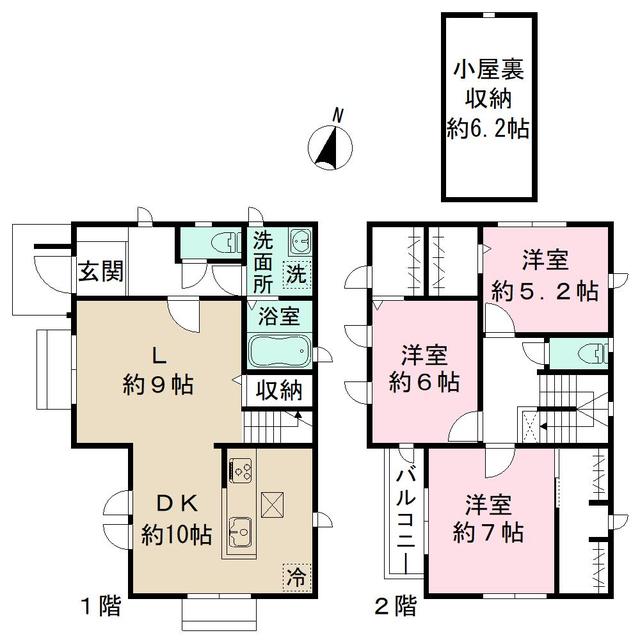 ラ・フランス百合ヶ丘・C号室の間取り