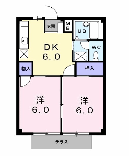 コーポラスYの間取り