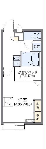 レオパレスタウンコート内原の間取り
