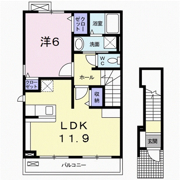 ヴィオラ カーサ Aの間取り