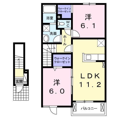 サンエスポアールⅧの間取り