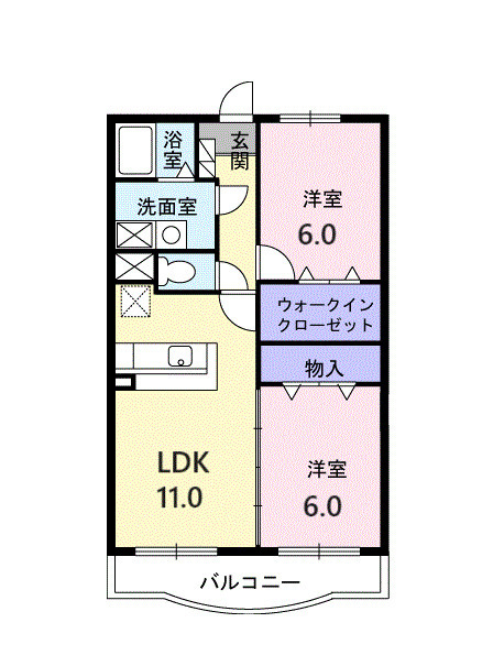 ゴールドグレイスⅠの間取り