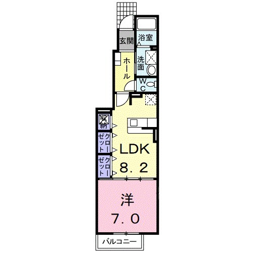 ヴィラ神明Aの間取り