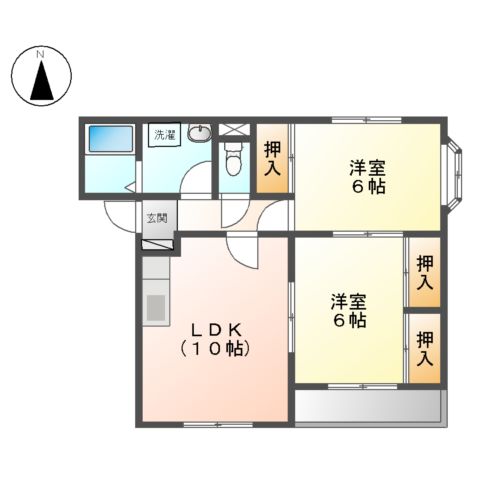 サニーパレス北野Cの間取り