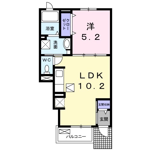カーサ.Hの間取り