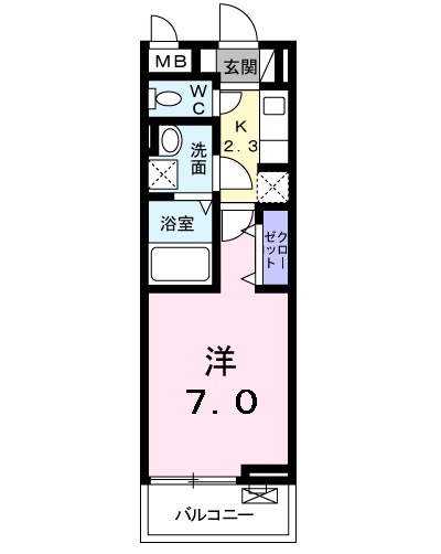 フェリチータ成田の間取り