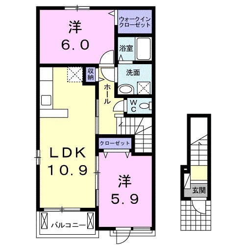 パレフルール Ⅱの間取り