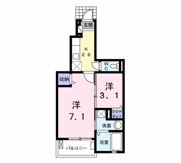 ルミナーレ田中の間取り