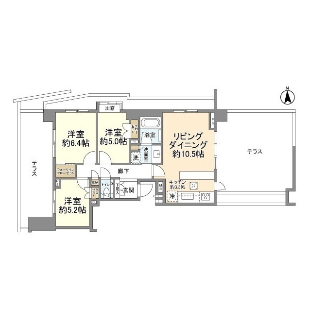 パークホームズ横濱東白楽の間取り