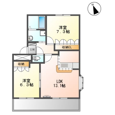 シャトー上郷の間取り