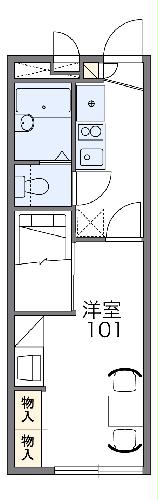 レオパレスミラドール十塚Bの間取り