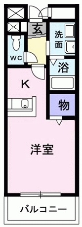 ヴィクトリー・01010号室の間取り