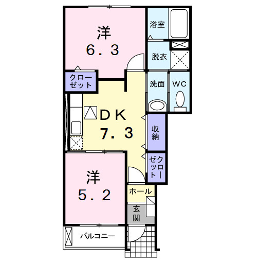 サングレイス Ⅰの間取り