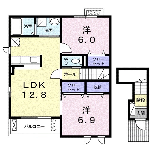 サンヴェール茂原Bの間取り